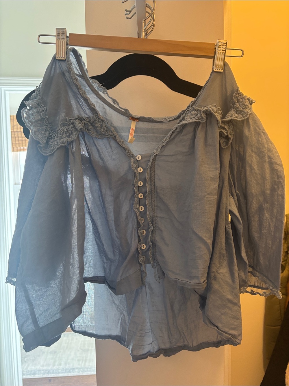 Free people cropped blouse